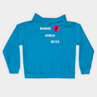 Horse Girls Rule Kids Hoodie